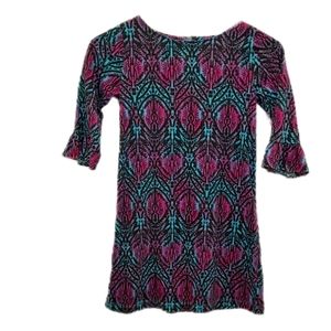 Girls. Casual Fall/Winter knee length dress. Size small (6/7)